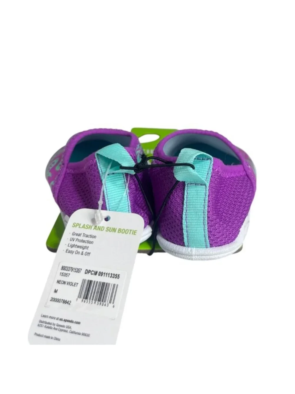Speedo Kids Splash & Sun Bootie Water Shoes‎ Medium 7-8 Neon Violet New